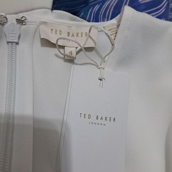 Ted Baker London Nerris Jamboree Floral Print Twist Detail Midi Dress Sz 12 NWT - Picture 9 of 17